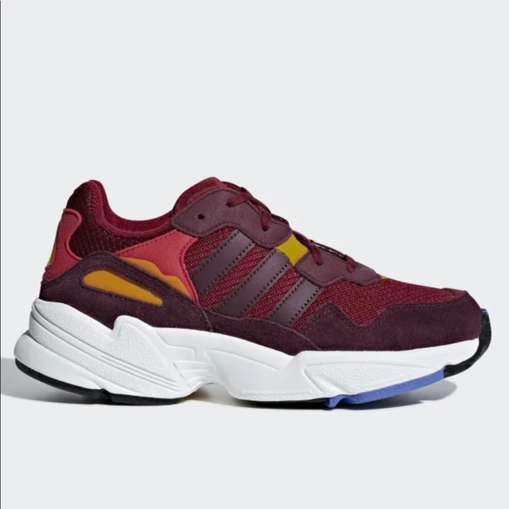 Adidas Originals Yung-96 Shoes in Burgundy&Gold